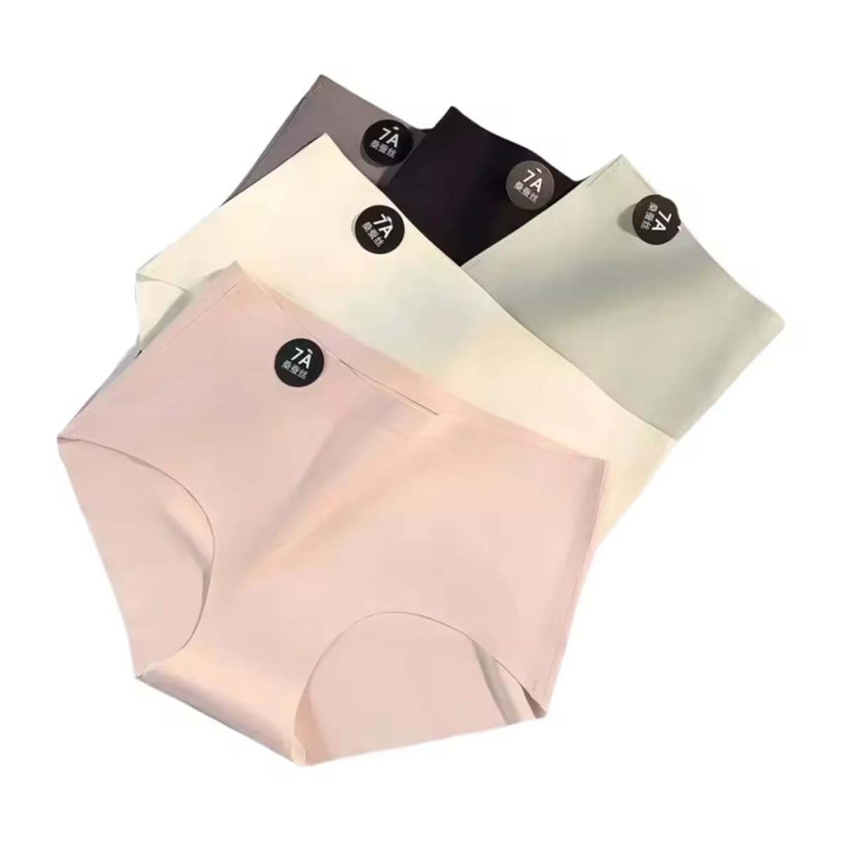 

JIUKEHUA Бесшовные шорты трусы шелковое гигиеническое нижнее белье набор из 5 штук для женщин, шорты, дышащие, приятные к коже (XL)