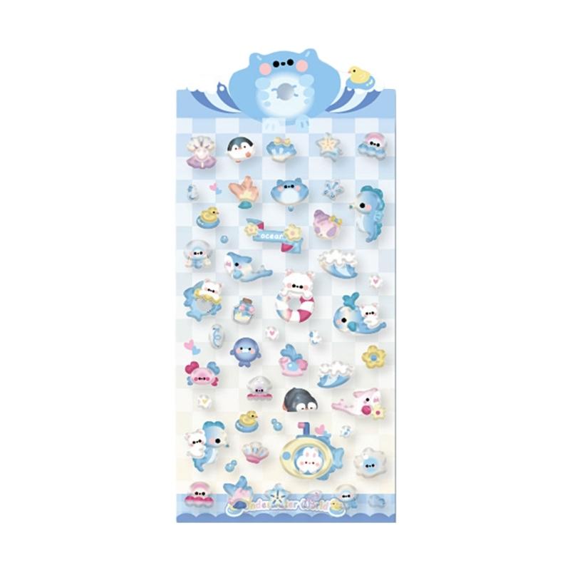 

Мультфильм 3D наклейки Водостойкие животные бабочка наклейка для планировщика пенал телефон чехол бутылка для воды скейтборды