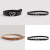 Fashionable Womens Black Geometric Belt With Alloy Buckle For Everyday Wear
