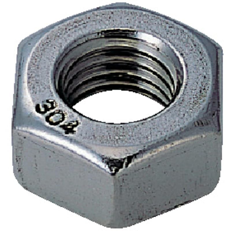 TRUSCO Hex Nuts, Type 1, Stainless Steel, Size M8 X 1.25, 45 Pieces, B25-0008, Silver