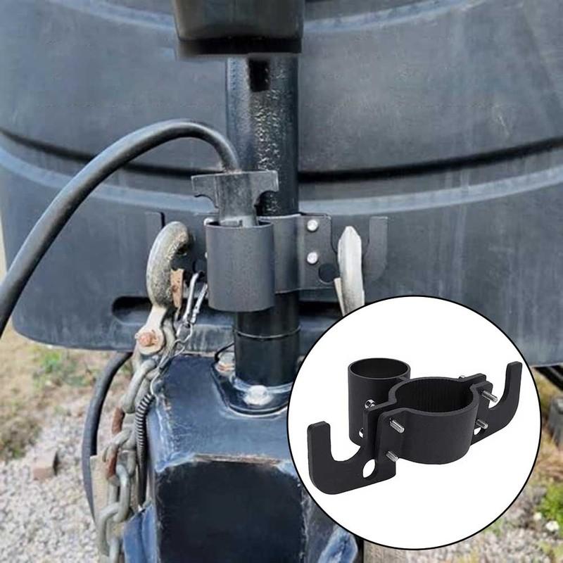 RV Towing Chain Organizer Heavy Duty Anti Rust Aluminum 7 Way Trailer Connector Holder for Efficient Towing Setup