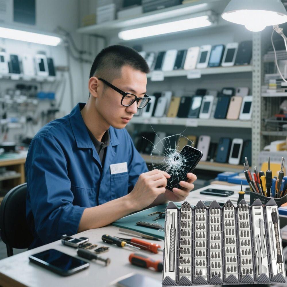 Hexagonal Shaped 128-Piece Screwdriver Set Professional Repair Tool Set  Game Console Repair