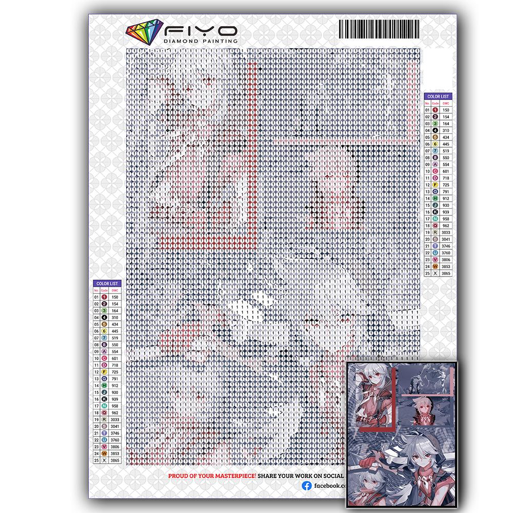 5D DIY Genshin Game Character Cross Stitch Rhinestones Diamond Drawing Embroidery Mosaic Home Decor