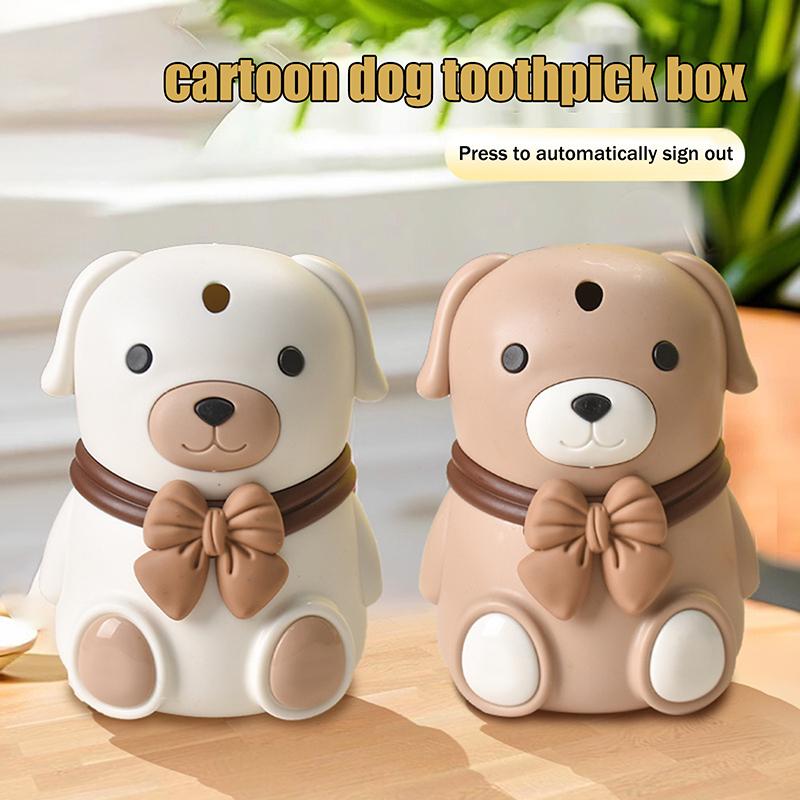 Automatischer Ausstoß-Zahnstocherspender - Niedlicher Pinguin-förmiger tragbarer Zahnstocherhalter Kunststoffgehäuse Erwachsenen Pinguin-Design