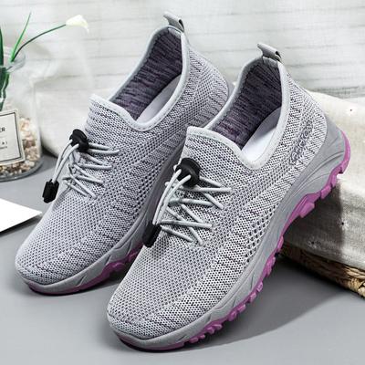 Mode 2024 Herbst Neue Damen Atmungsaktive Weichsohlige Laufschuhe Mittelalterliche und Ältere Damen Leichte Flache Freizeitschuhe