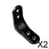 2xHeavy Duty Shelf Bracket Wall Hanging Shelve L Shaped Brackets Black 2Inch , 2Inch, 2 Pcs