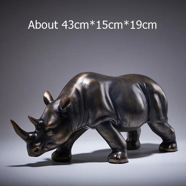 

Статуя носорога, ручная работа, скульптура носорога из смолы, гостиная, декор для дикой природы, офис, гигантское существо, модель, орнамент, ремесло темно-коричневого