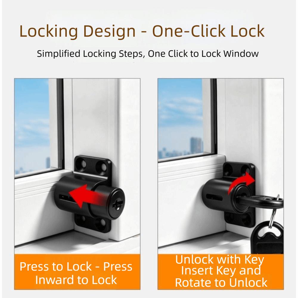 Aluminum Alloy Window Security Lock Fixed Buckle Child Safety Protection Lock  Sliding Door