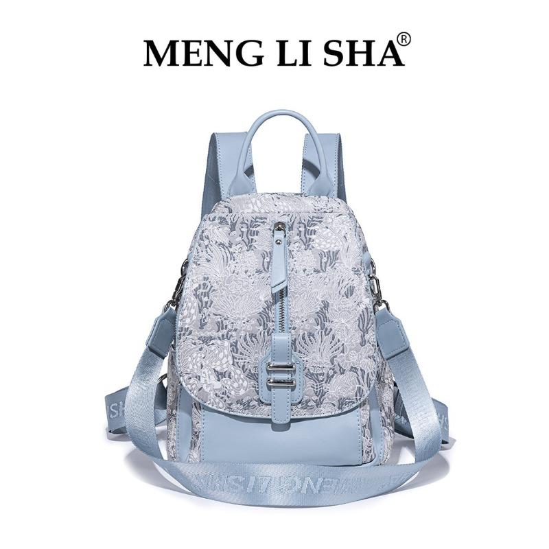 

Spring and summer new original design embroidered backpack commuter versatile shoulder messenger bag large capacity handbag алиса синий