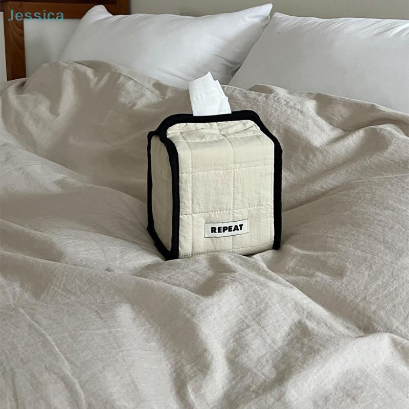 Tissue Storage Box,Round Square Roll Paper Case Table Decor Tissue Bag