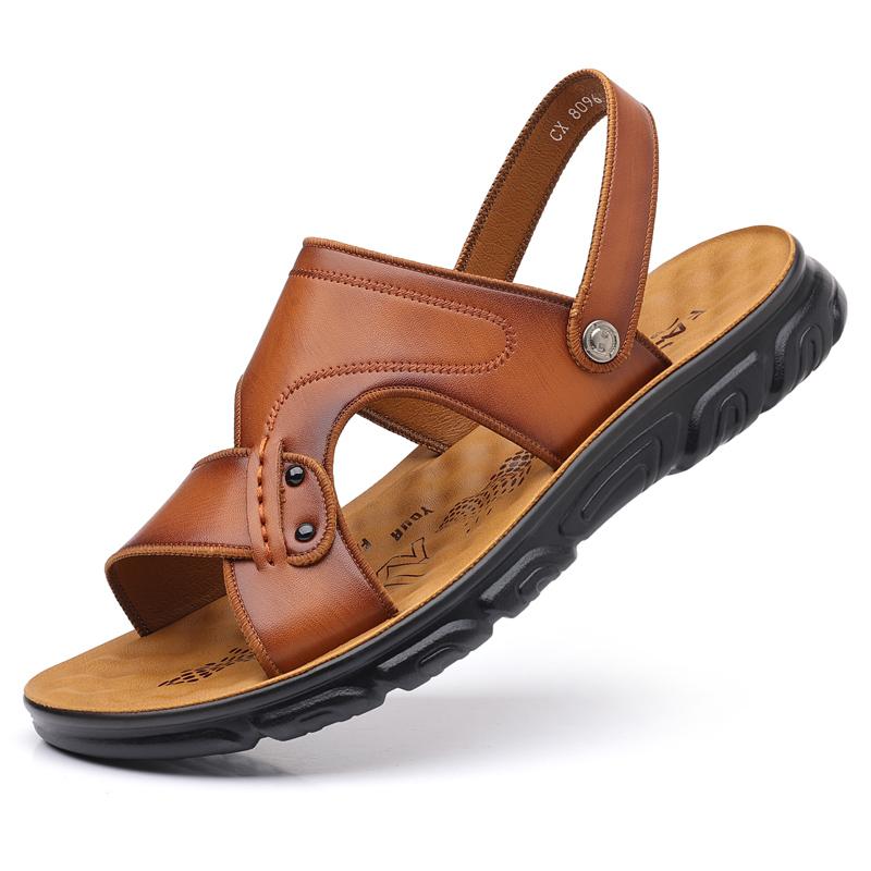 Fashion2024 Men's Fashion Handmade Sandals Leather Sandal for Man Comfortable and Durable Summer Outddoor Shoes Big Size 38-48