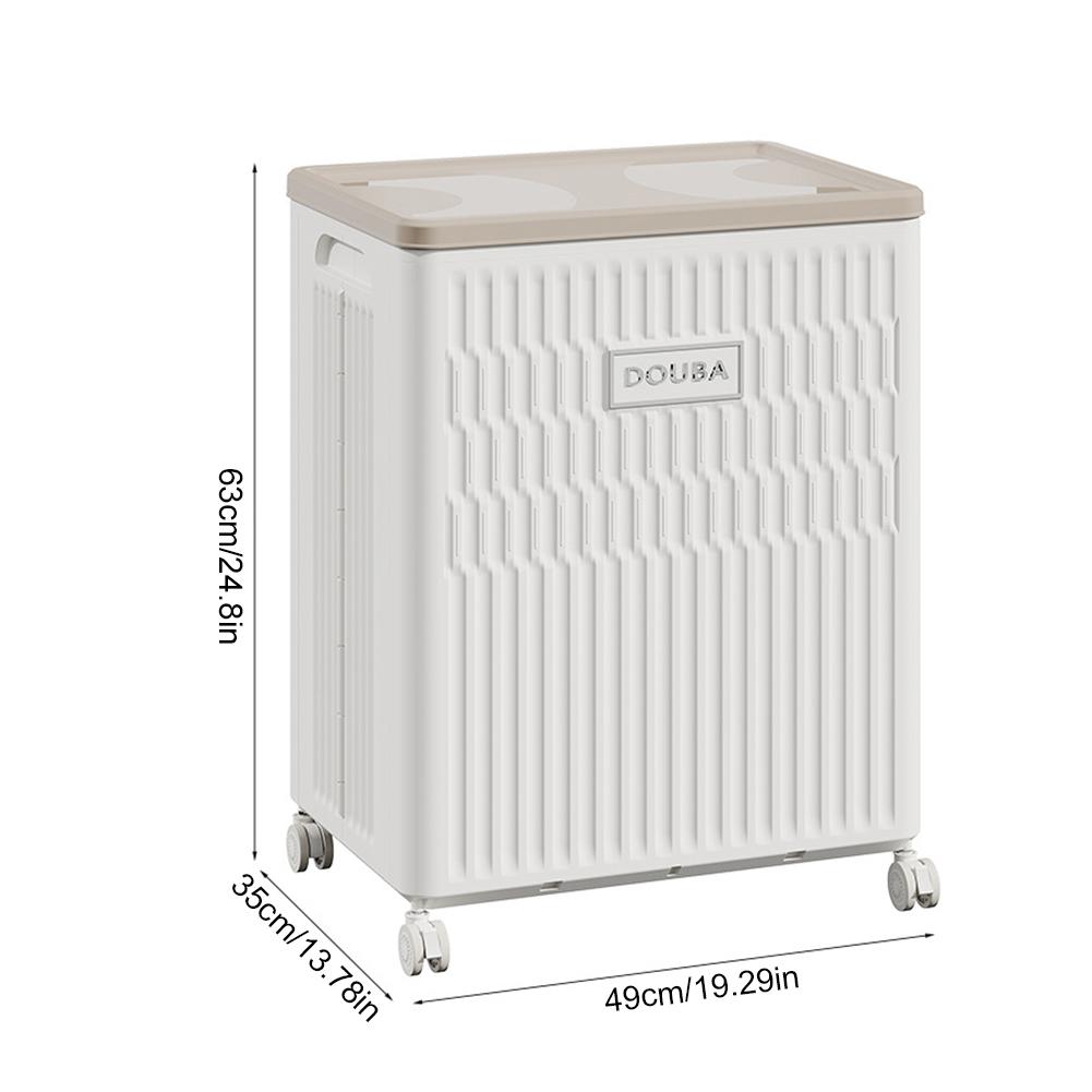 

Складной ящик для хранения на колесах с крышкой, большой вместимости, органайзер, пластиковый контейнер для хранения для спальни, ванной комнаты и прачечной
