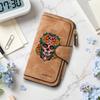Sugar Skull Pattern Women Wallet Durable Purse Fashion Daily Carry Card Holder