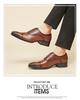 2024 New British Style Men's Leather Derby Shoes - Formal Lace-Up for Business & Office