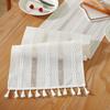 Woven Table Cover Nordic Style Tablecloth INS Cotton Linen Table Runner  Table Decor