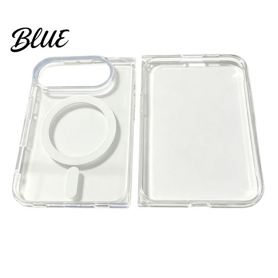 Easy Press Button Phone Case Magnetic Slim Protective for IPhoneDuo 2026, Clear Anti-yellowing Acrylic Cover Durable Accessory with Non-slip