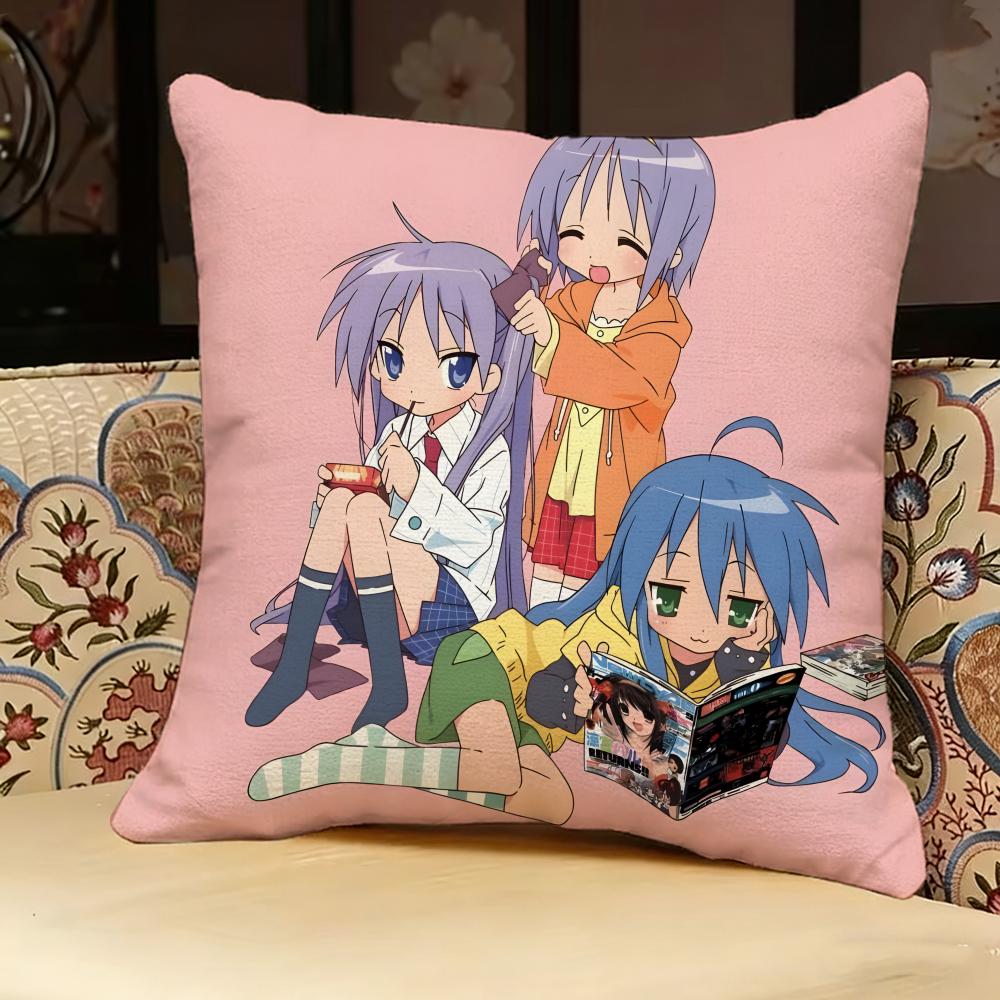 Lucky SStar ANIME Pillow Case Pillowcase Doublesided Printed Sofa Cushion Bedroom Headboard Pillow