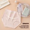 Women's Spring and Autumn Pure Cotton High Waist Non Trace Antibacterial Crotch Belly Support Pregnancy Briefs