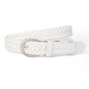 Ladies' Retro Woven PU Leather Thin Belt for Jeans and Dresses