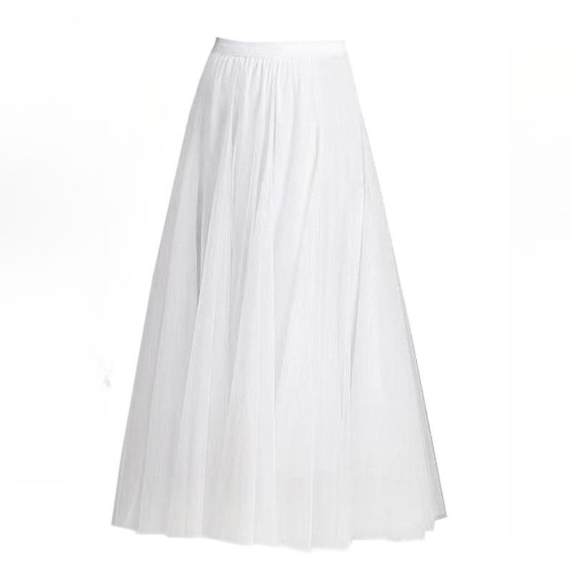 

Жіноча спідниця-гойдалка Довга спідниця з високою талією Тонка казкова спідниця до половини тіла Танцювальна сітчаста спідниця One Size