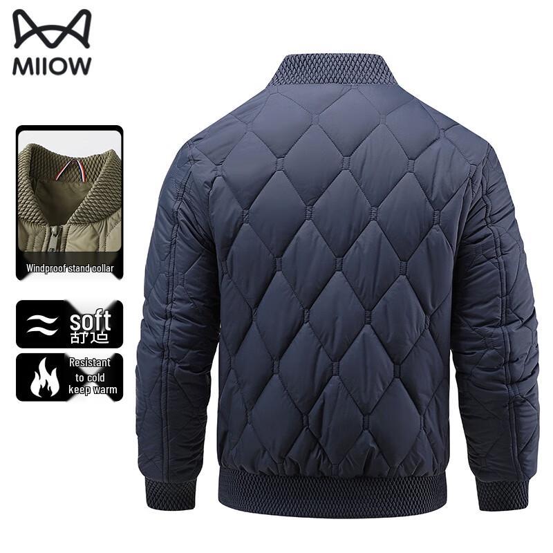 MIIOW Men's Baseball Collar Padded Jacket