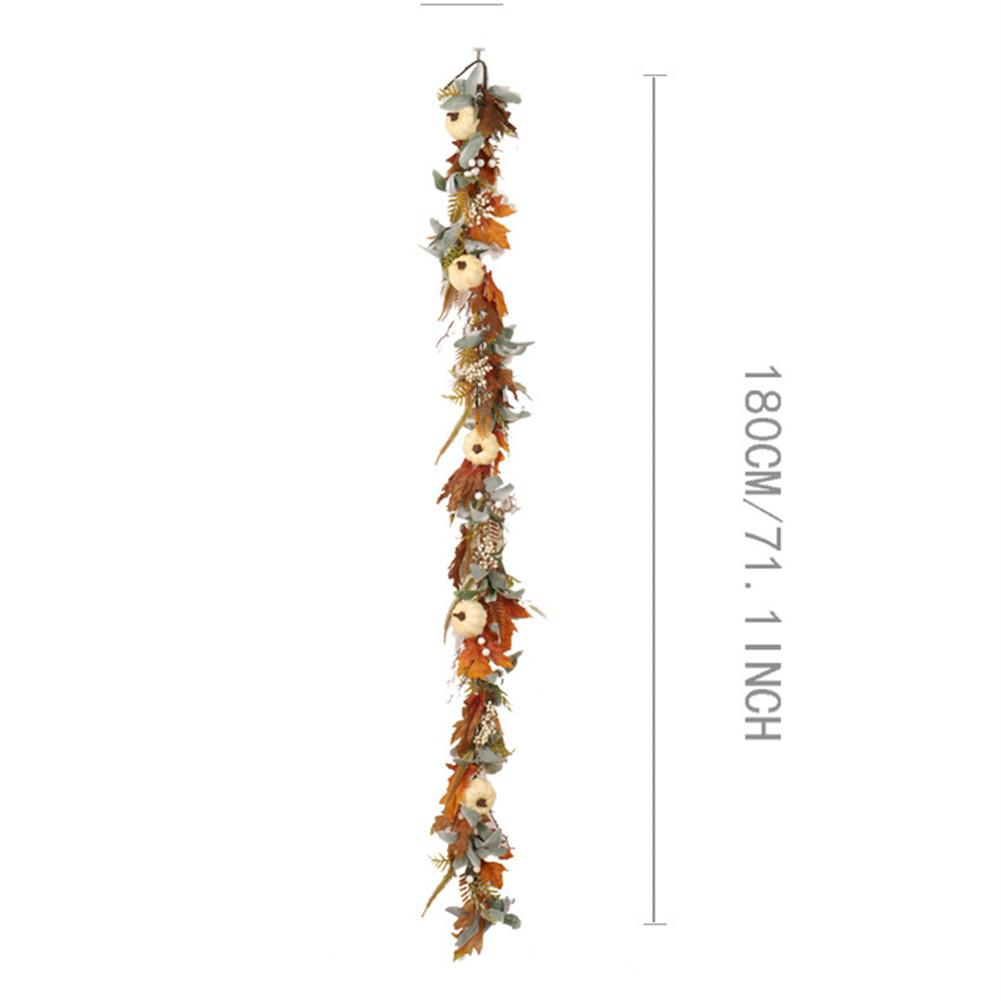 

6 футов искусственная осенняя гирлянда из тыквы, ягод, кленовых листьев, осенний декор, гирлянда для украшения вечеринки на День благодарения, Хэллоуин