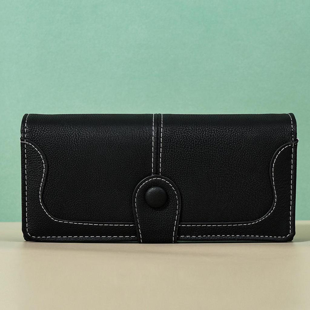 Women's Frosted PU Long Wallet Clutch - Large Capacity, Multi-purpose Card Holder