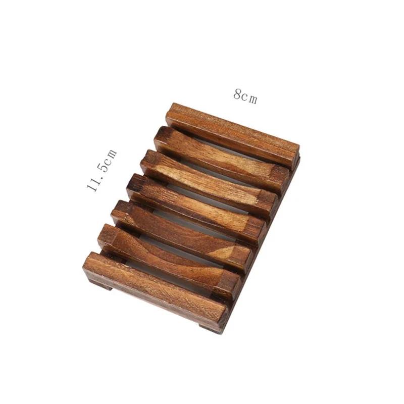 Natural Bamboo Soap Box Dishes Bath Soap Holder Bamboo Case Tray Wooden Prevent Mildew Drain Box Bathroom Washroom Tool