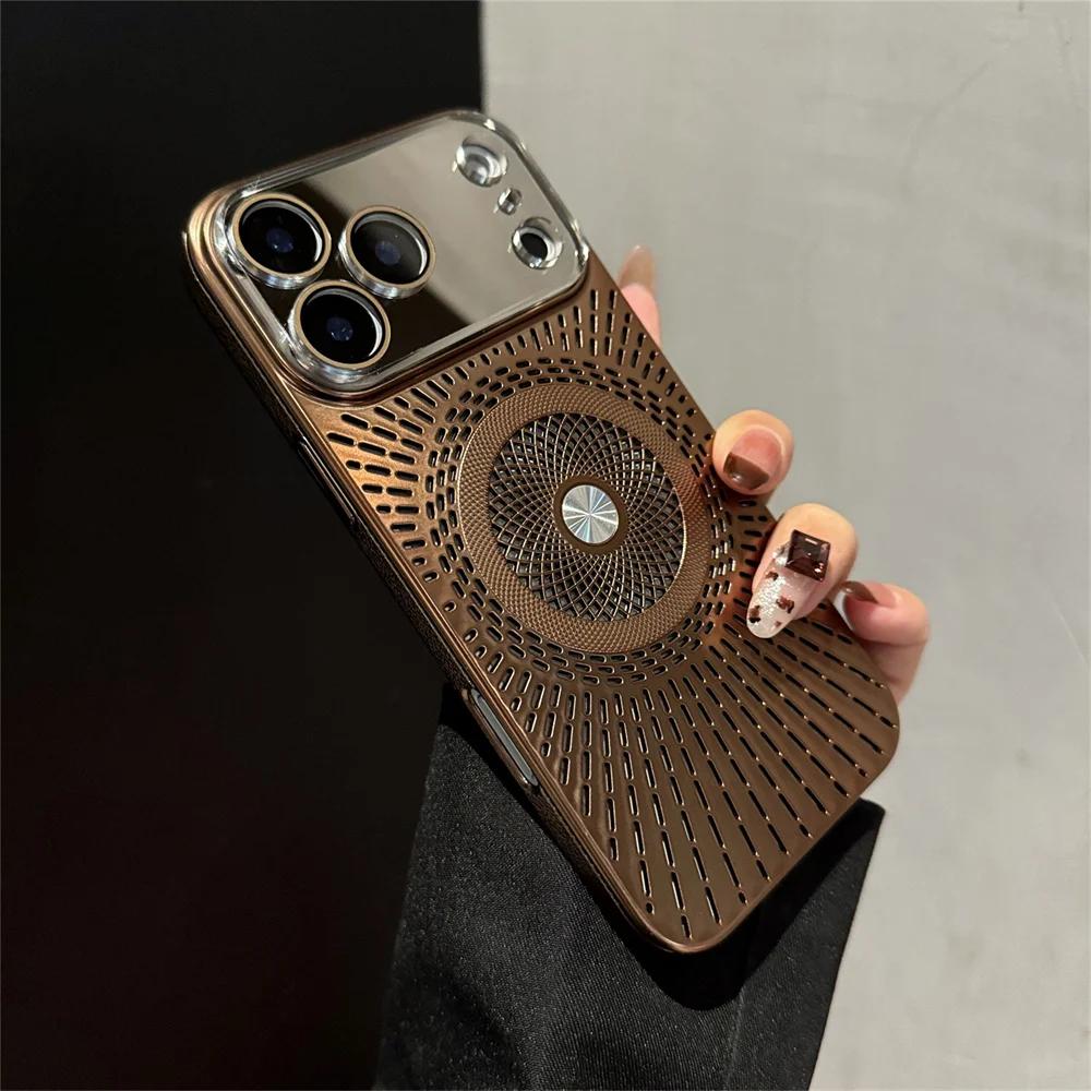 Cooling Phone Case with Camera Protective for Apple IPhone 17 Air 16 Plus 16 14 13 12 Pro Max Magnetic Heat Dissipation