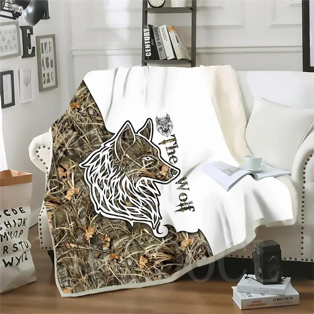 Thicken Blanket Wild Boar Hunting Pig Printed Throw Blankets for Beds Plush Fluffy Teenager Home Decoration Beddings Adult Quilt