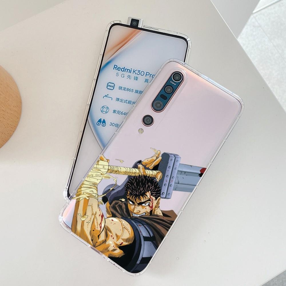 

Berserk Guts Anime Phone Case For Samsung S 20 21 22 23 for Redmi Note7 8 9 10 for Huawei P20 30 40 Clear Case S20 plus 5G