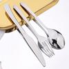4pcs High-quality Stainless Steel Tableware Set Shiny Silver Flatware Knife Fork Coffee Spoon Dinnerware Set Kitchen Party Silverware