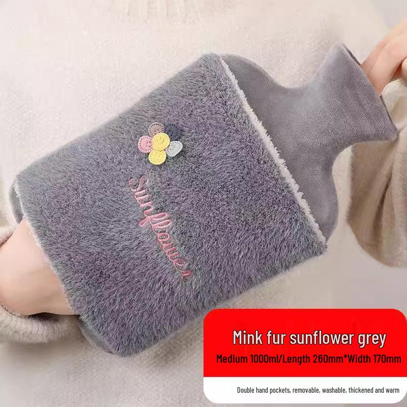 Large Hot Water Bottle - Versatile Hand Warmer & Belly Heat Pack with Water Injection