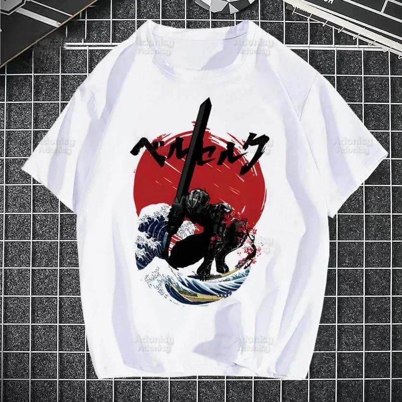 Berserk Tričko Pánské Retro Guts Griffith Anime Šermíř Topy Trička Harajuku Japonská Manga Tričko Streetwear Hip Hop Trička