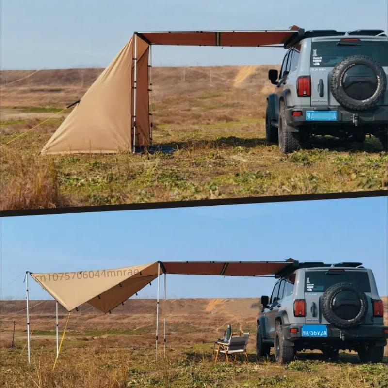 Outdoor Car Side Tent, Expansion Accessories, Shelter with Windows, Side Arrangement of Bags, Projection Screen Tent