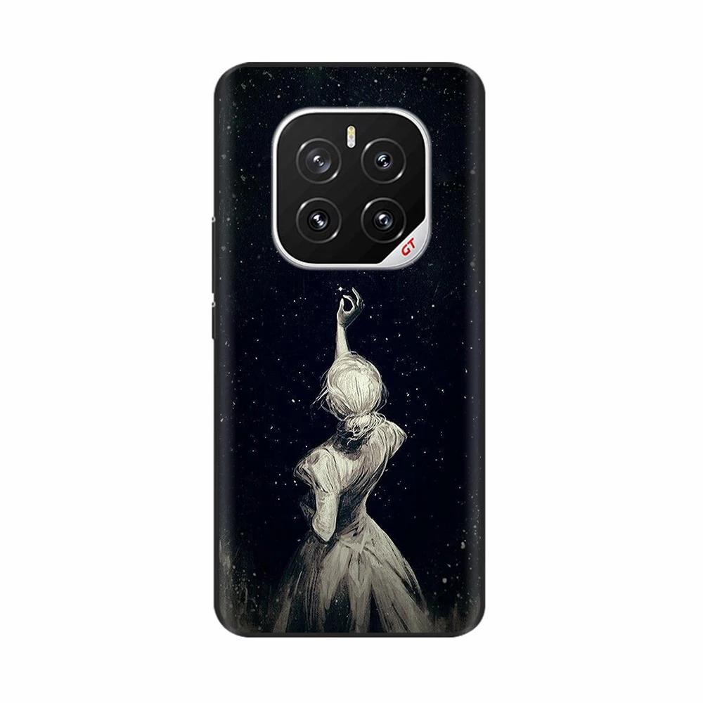 Painted Cover For Honor GT Pro Phone Case for HONOR GTPro Soft Black Silicone Back Cover Shockproof Protective Shell Para Hoesje