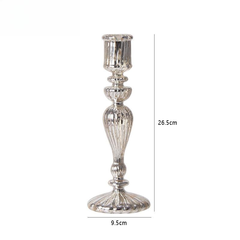 Vintage Glass Candle Holder Christmas Decoration Candlestick for Candle Romantic Candlelight Wedding Accessories Home Decoration