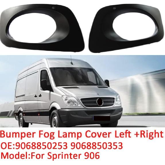MP&PV Front Bumper Fog Light Cover Trim Bezel Left/Right Compatible with Mercedes Van Sprinter W906 2013 Onwards OE9068850353,OE9068850253