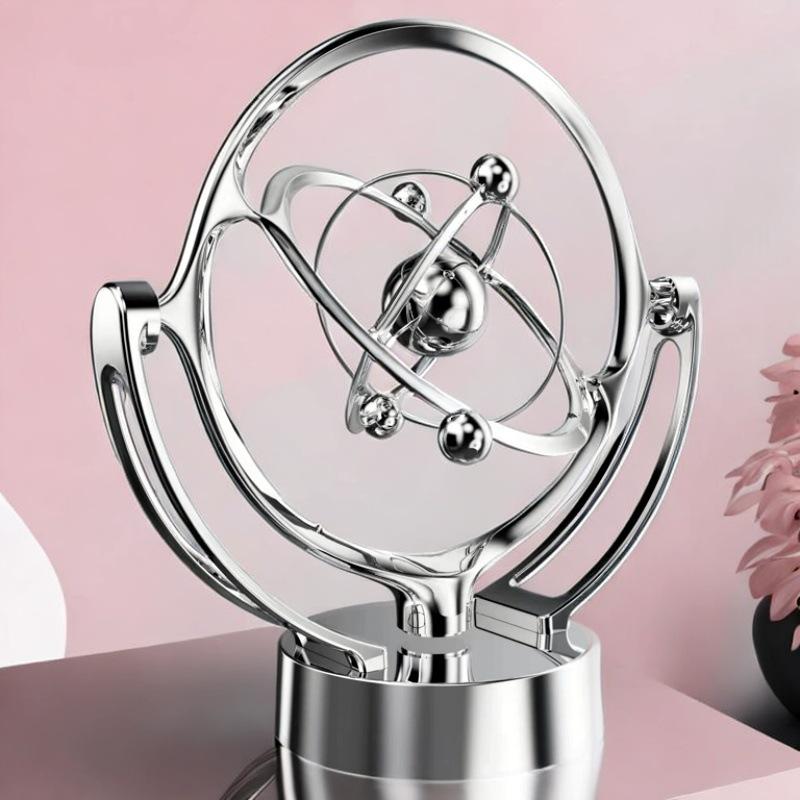 Perpetual Motion Desktop Model: Rotating Magnetic Swing Globe Orbit Ornament