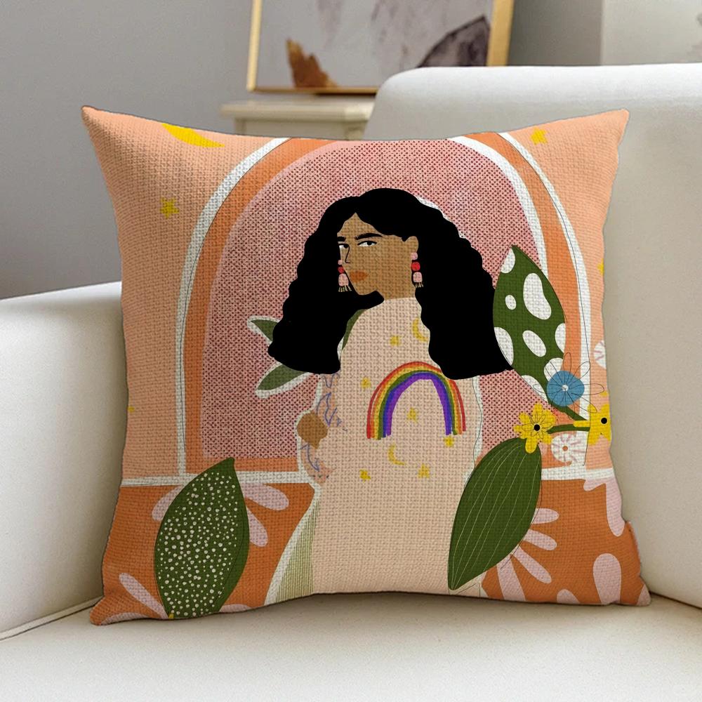 A-Alja Horvat Cushion Cover Cushion Cover Pillowcase, Anti-Mite Invisible Zipper, Linen Sofa Cushion