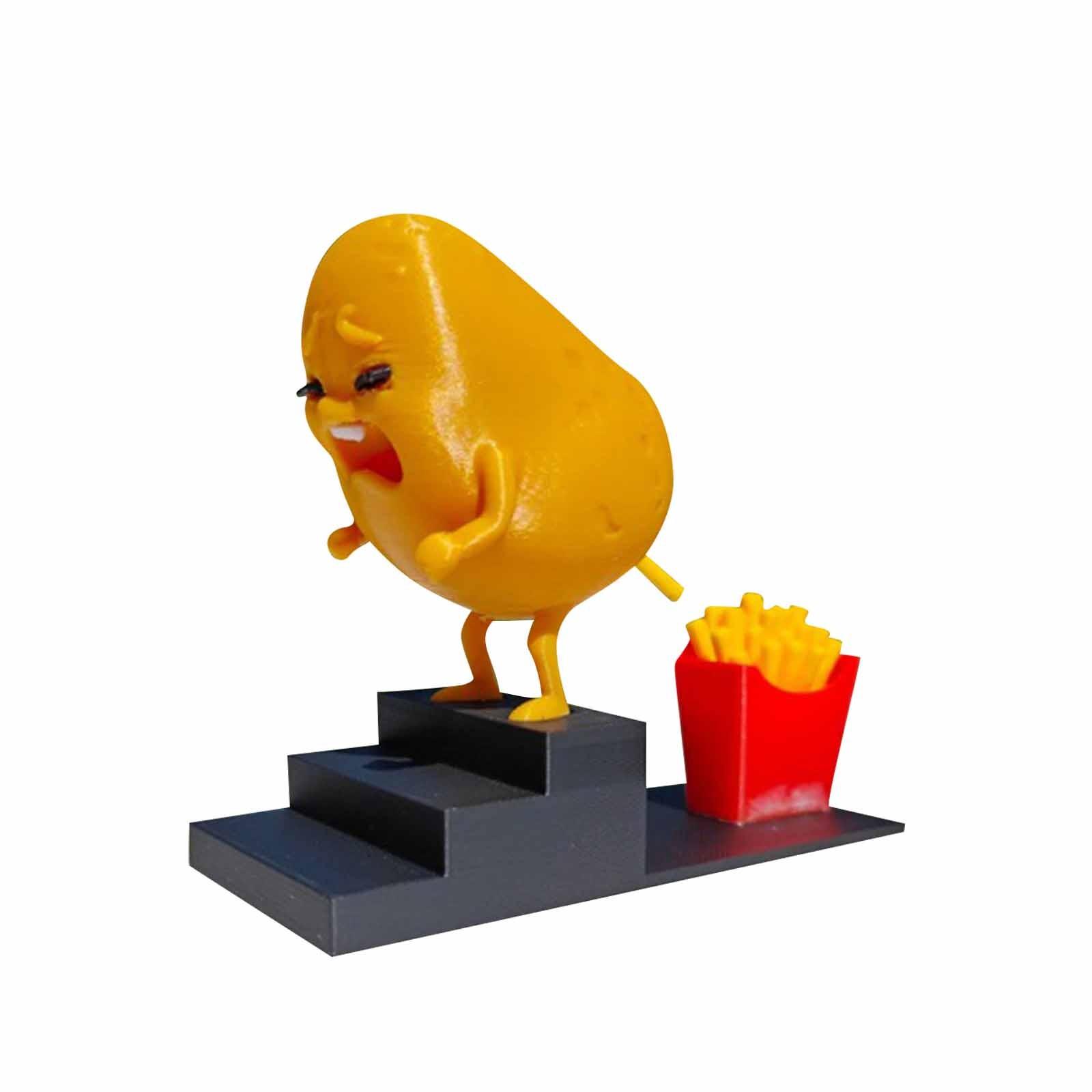 

Картофель превращается в картофель фри 3D-печатные украшения One Size