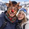 Winter Full Head Cover Christmas Face Print Ski Mask Realistic Balaclava for Men Cold Weather Women Windproof Cycling Riding Snowboarding