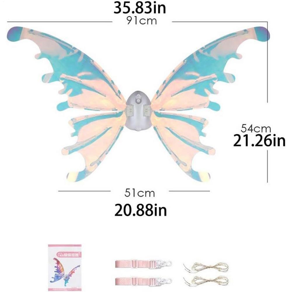 

Dog Fairy Wings Christmas Light Up Costume Electric Dog Role-Play Costume for Pet Large Medium Party Parade Masquerades Easter белый