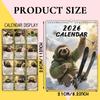 Funny Animal Calendar 2026 Sloth Skiing 12-Month Planner 8.27x11.02in Funny Wall Calendar for Home Workplace Dorm Apartment