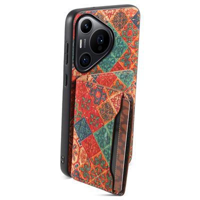 For Huawei Pura 70 Pro/70 Pro+ Case Floral Pattern Hybrid Phone Cover with Card Slot Kickstand