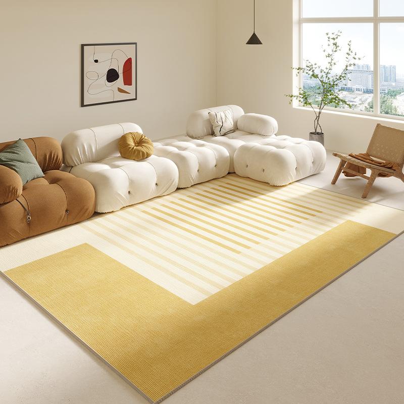 Simple Geometric Ins Line Wind Carpet Living Room Bed In Front of the Large Carpet Easy To Take Care of Non-slip Soft Rug