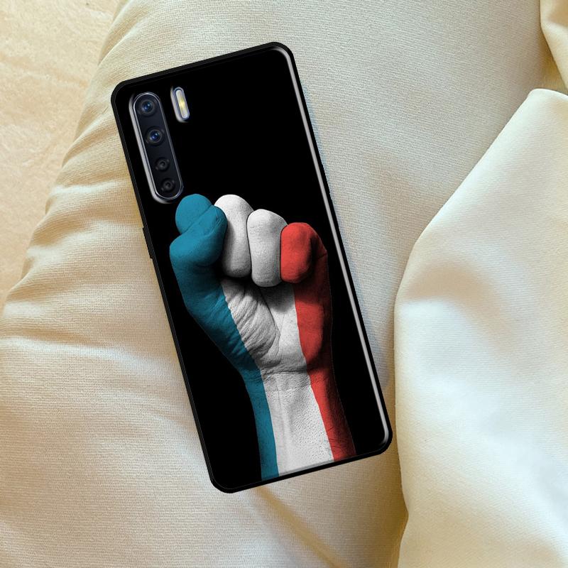 France Flag Case For Oppo A60 A80 A40 A15 A16 A17 A57 A94 A74 A54 A76 A96 A18 A38 A58 A78 A98 A6 A5 Pro