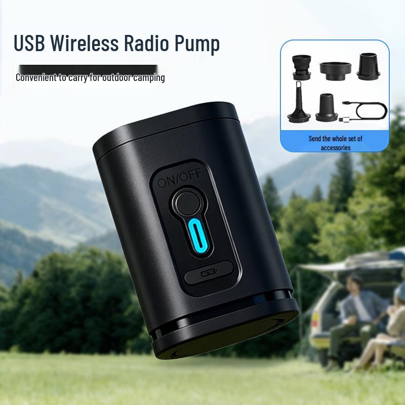 Dual-Use Wireless Charging Inflator Pump for Air Mattresses, Swimming Rings & Vacuum Storage Bags