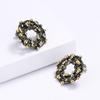 Bohemian Handmade Earrings Colorful Rice Beads Earrings Circle Geometric Black Gold Earrings Party Jewelry Women's Earrings