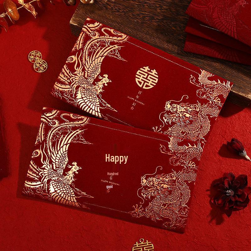 Large Red Wedding Gift Envelope - New Style Happy Packet for Money 